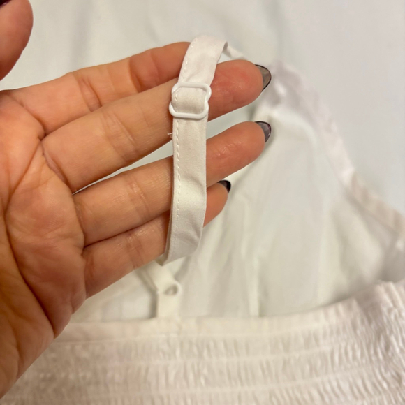 NWT Cacique White Blue Embroidered Sundress Women’s 14/16 Adjustable Straps Boho - Picture 9 of 11